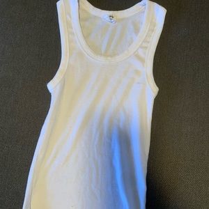 Long white tank top